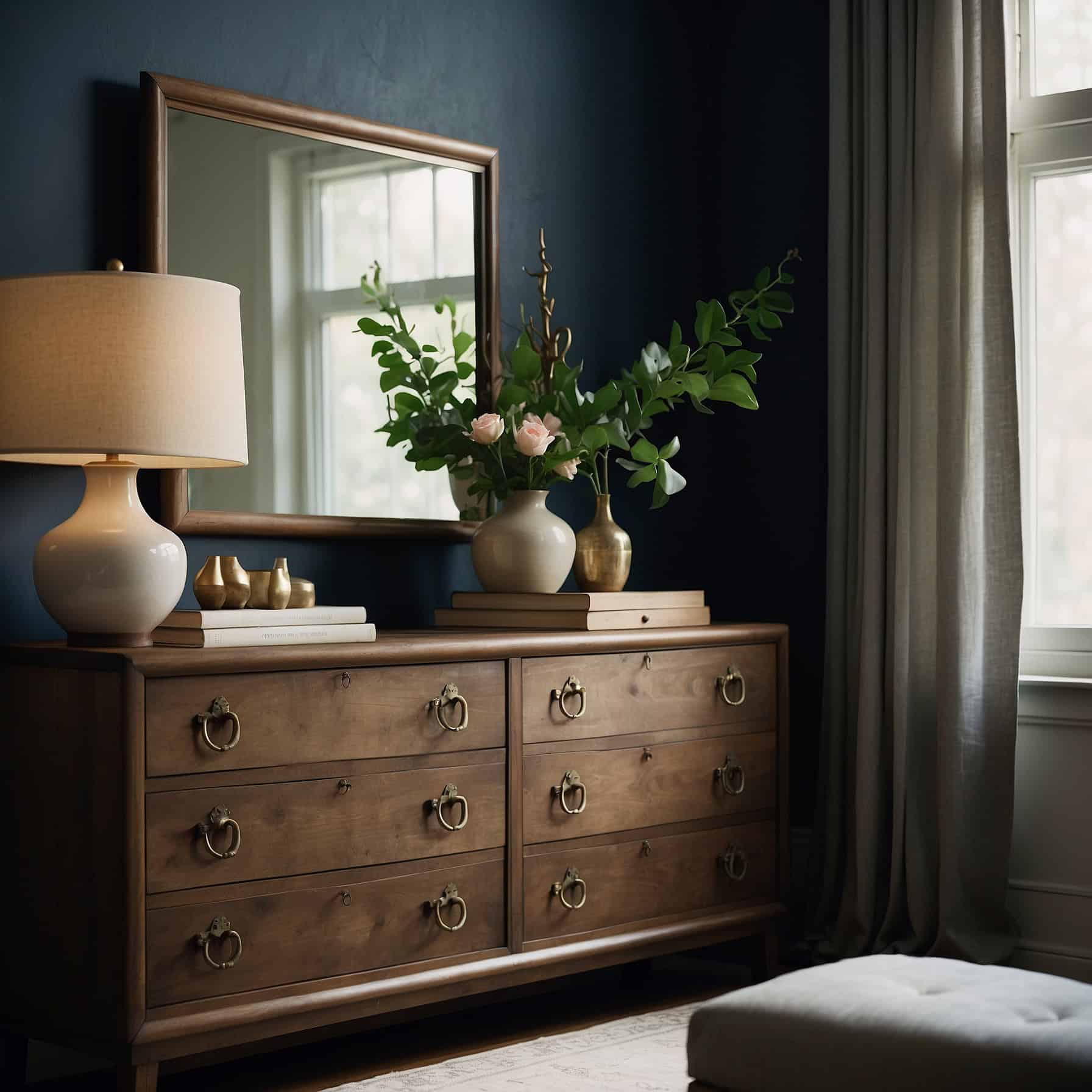 Final Touches on Bedroom Dresser Styling