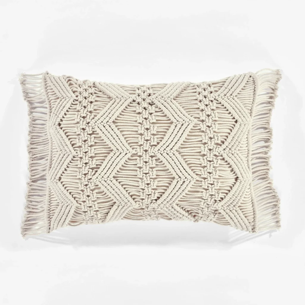 16t005638 studio chevron macrame neutral pillow cover 13x20 3 single 194938000260