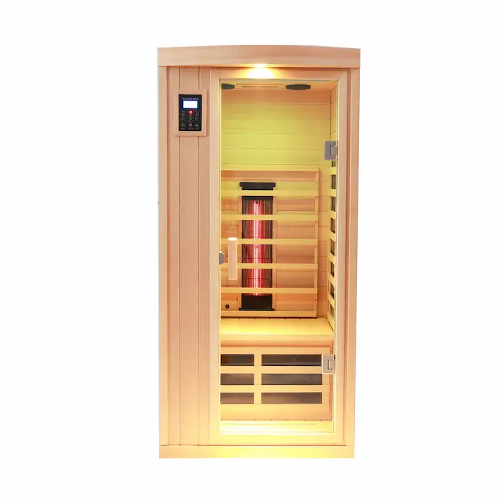 Modern infrared home sauna cabin.