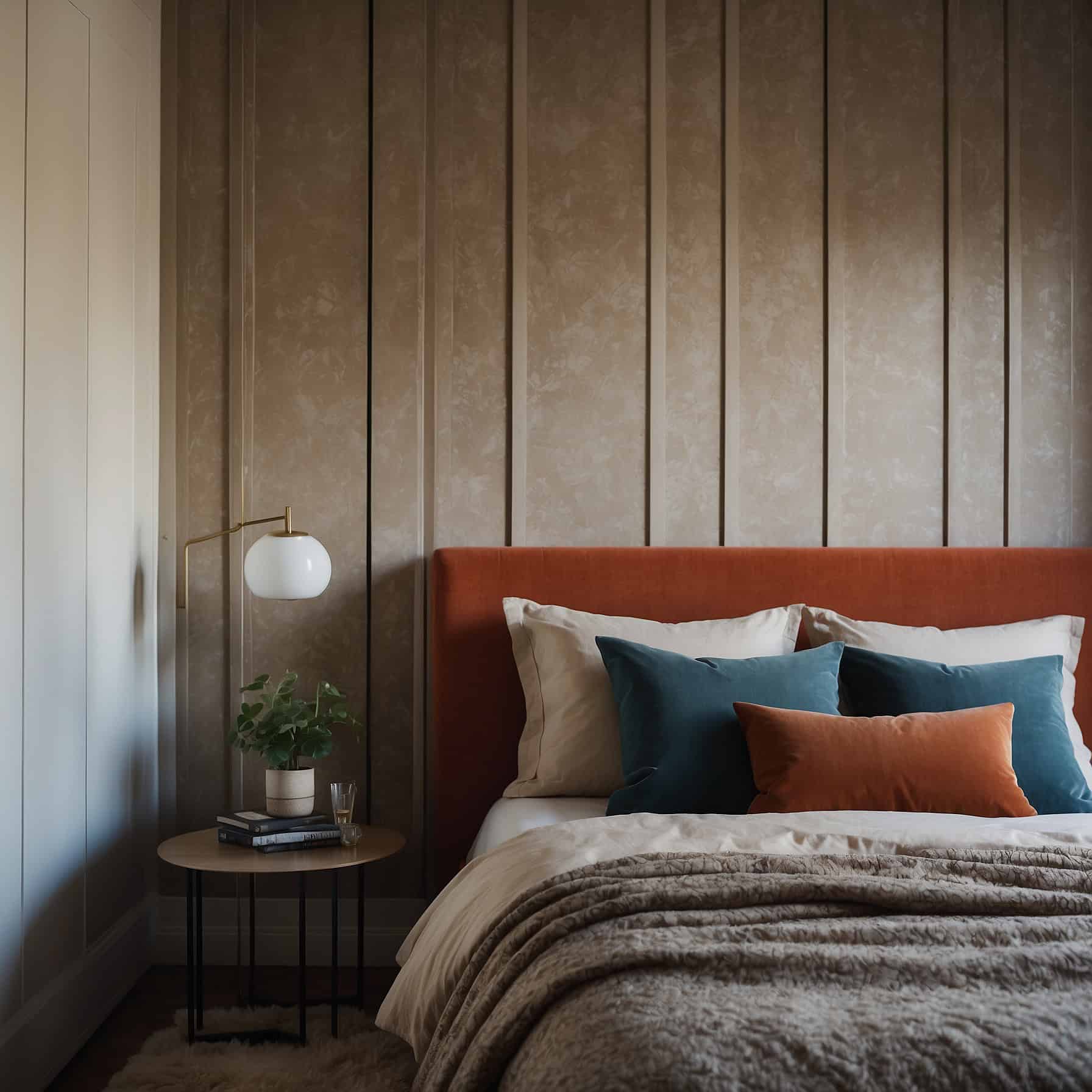 Bright Color in Neutral Bedroom