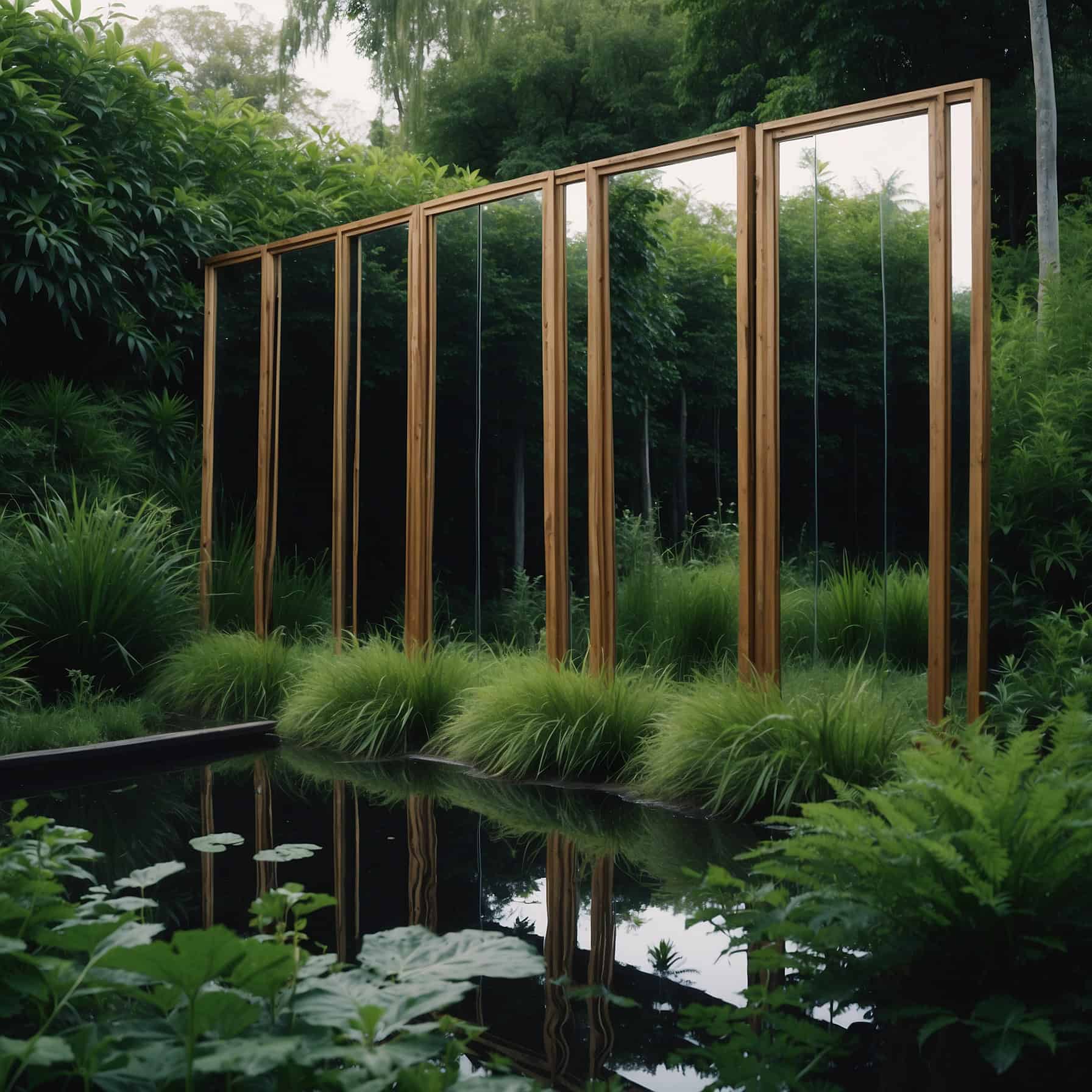 Garden mirror magic beauty space