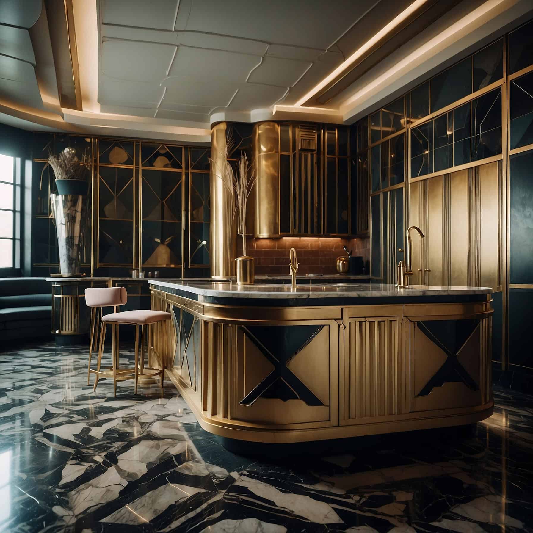 Glamorous Art Deco Kitchen Style