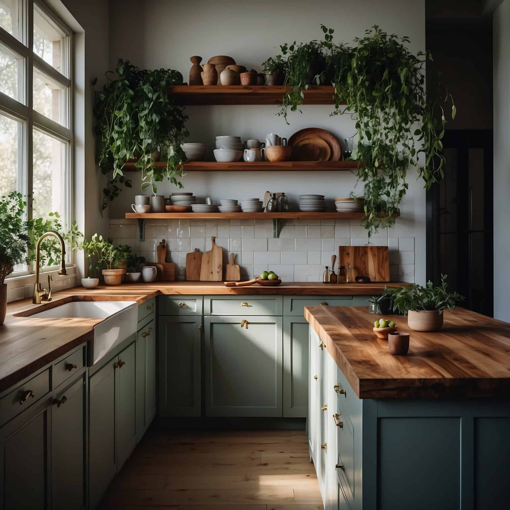 Sustainable and Serene Kitchen