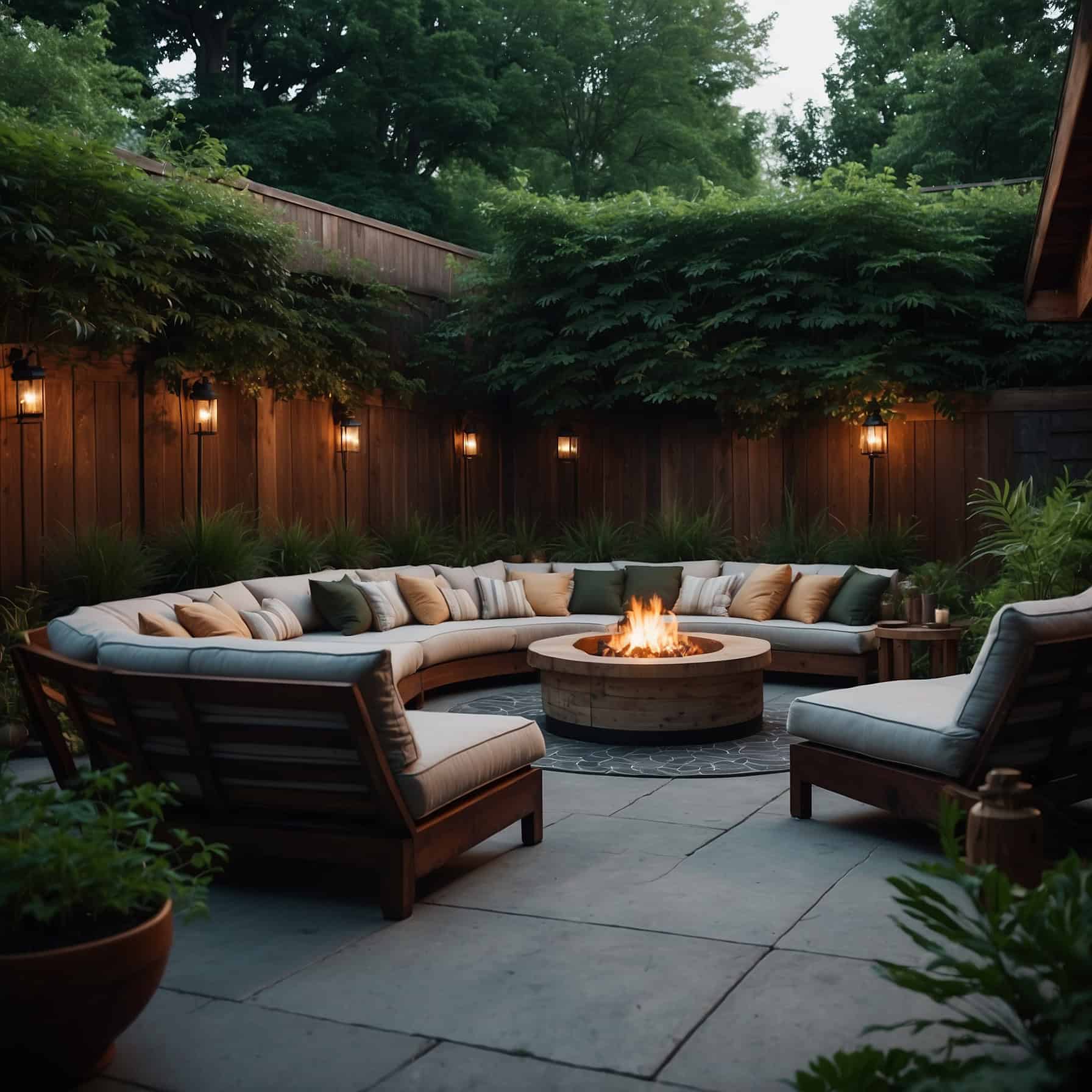 Cozy Fire Pit Setting