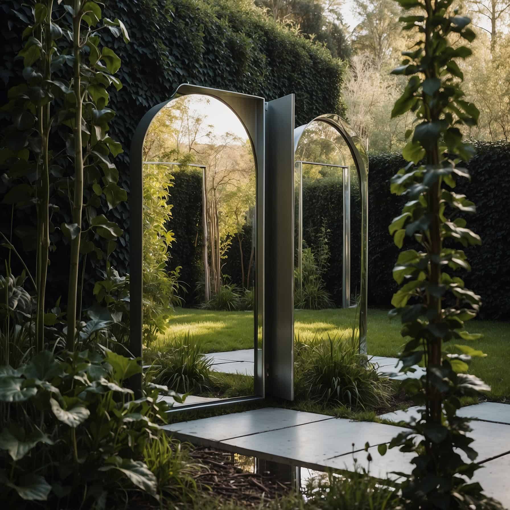 Garden mirror magic beauty space mid-article