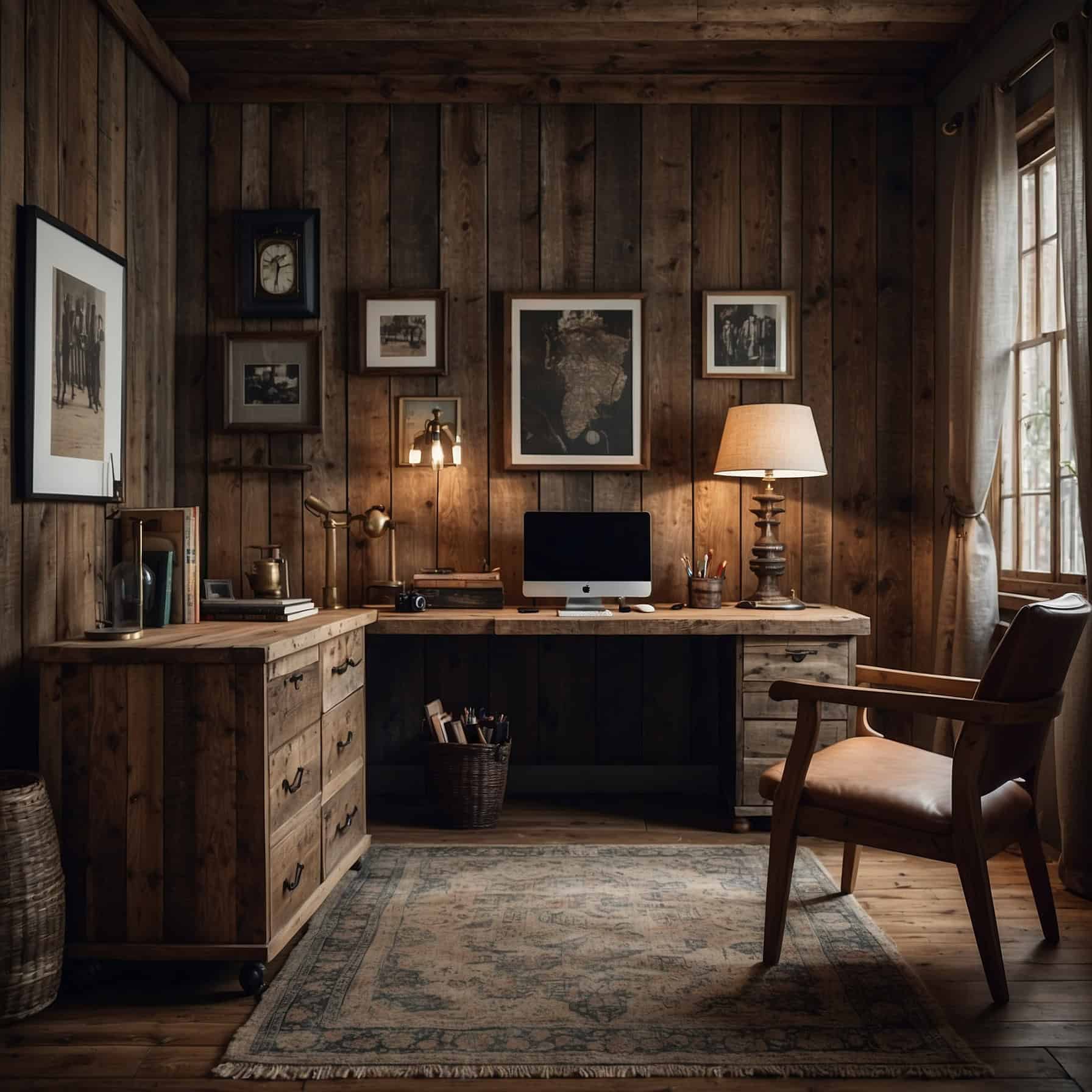 Rustic Charm Office Detail