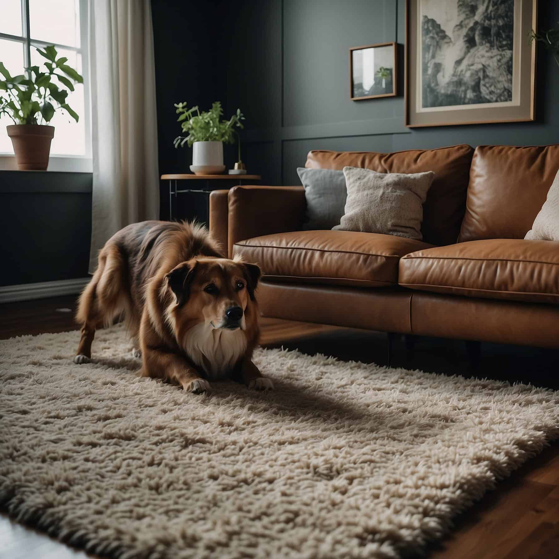 Intimate Pet-Friendly Living Room Setup