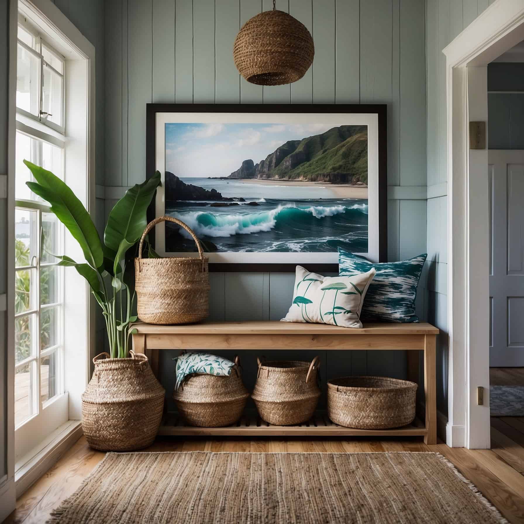 Coastal Serenity Entrance Decor Final Image