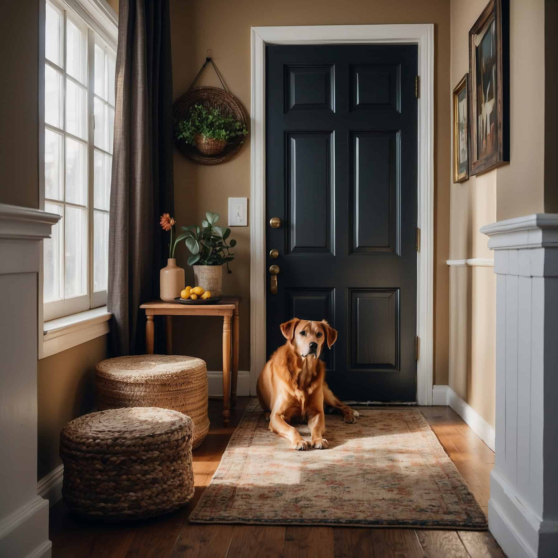 End Section of a Pet-Friendly Home Entrance