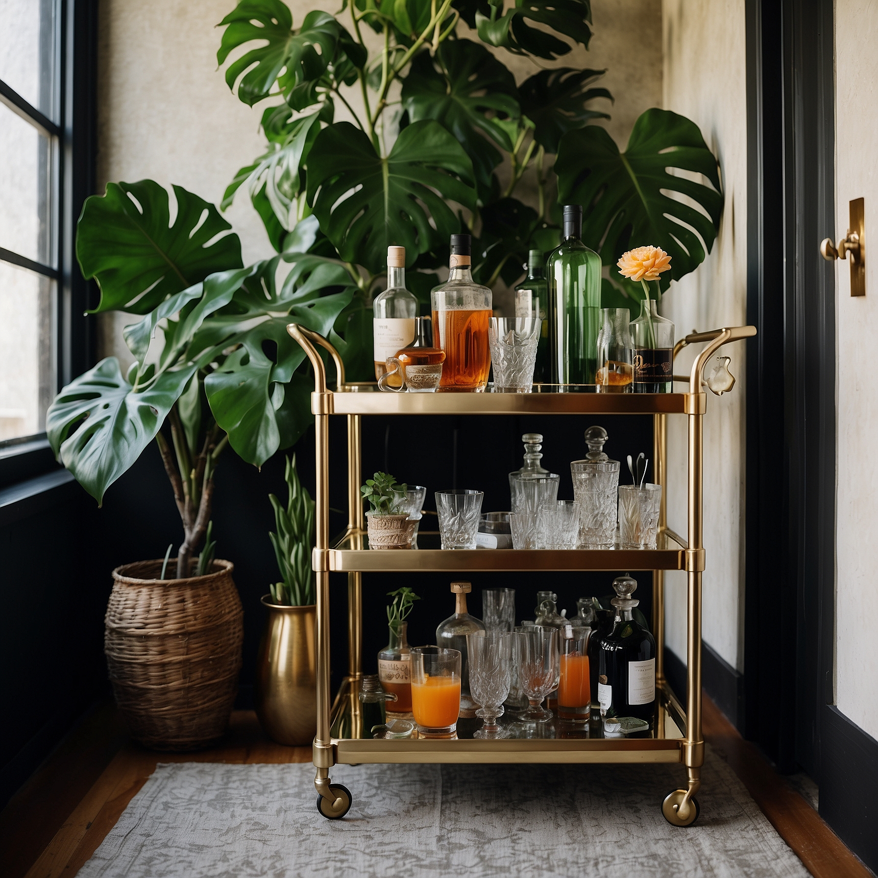 Personalized Bar Cart Styling