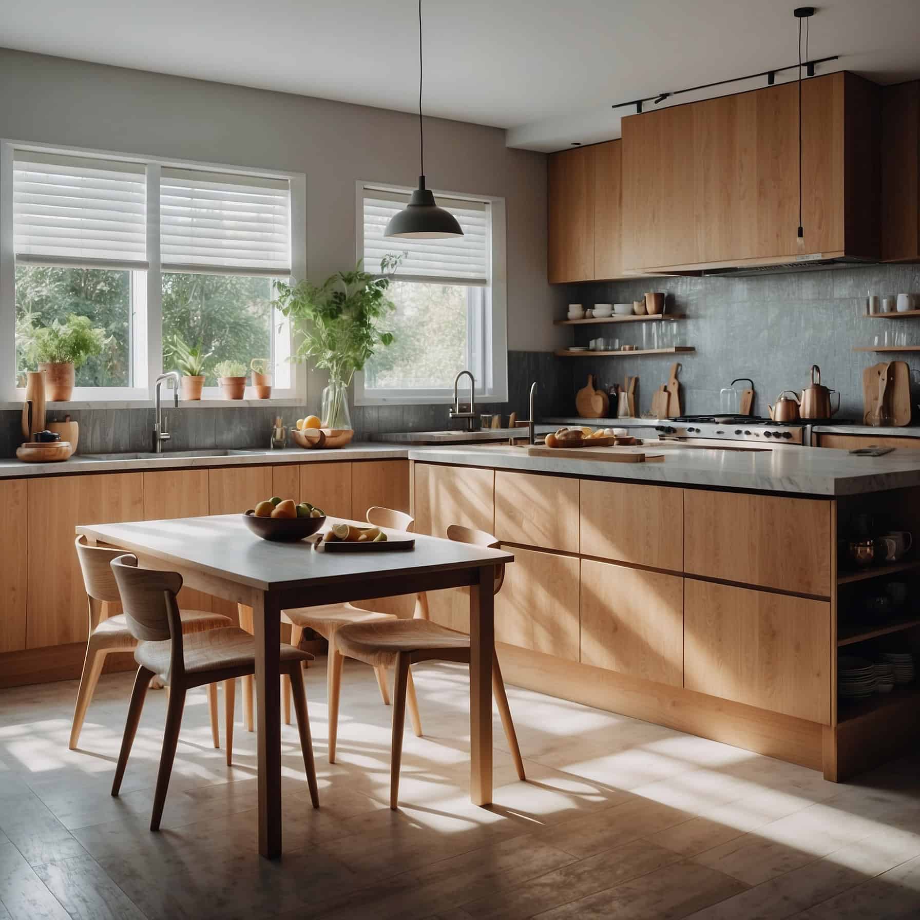 Near End Open Floor Plan Kitchen Style