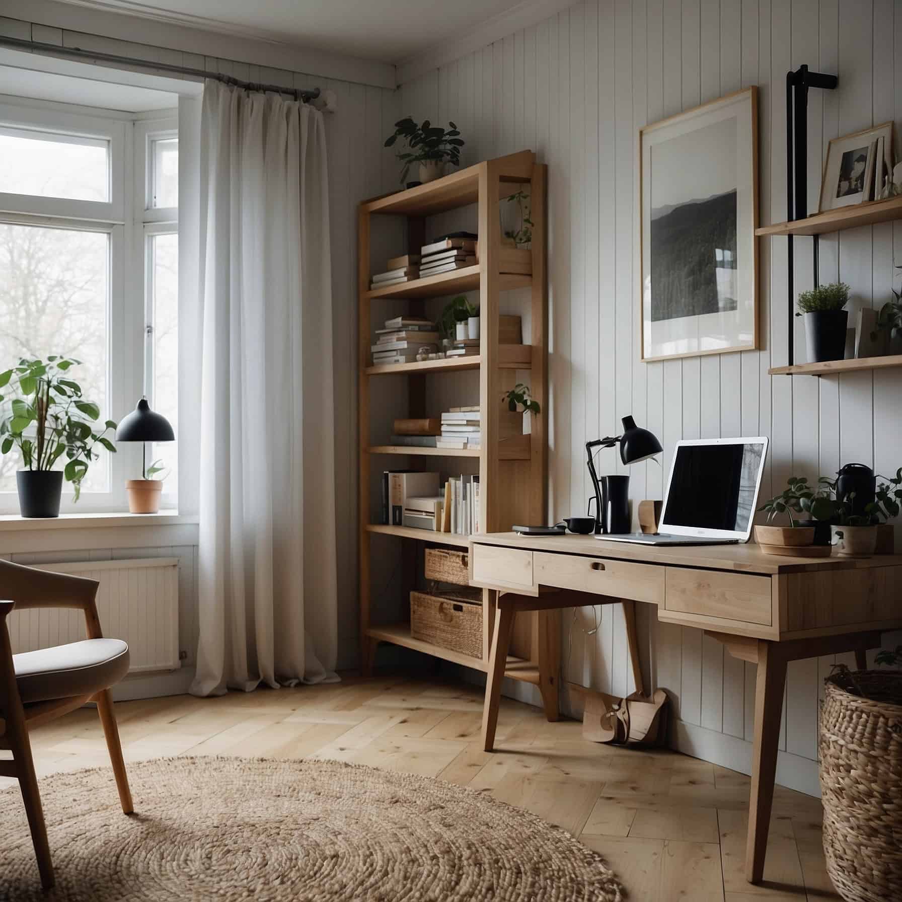 Scandinavian Minimalist Home Office Design Near End of Article