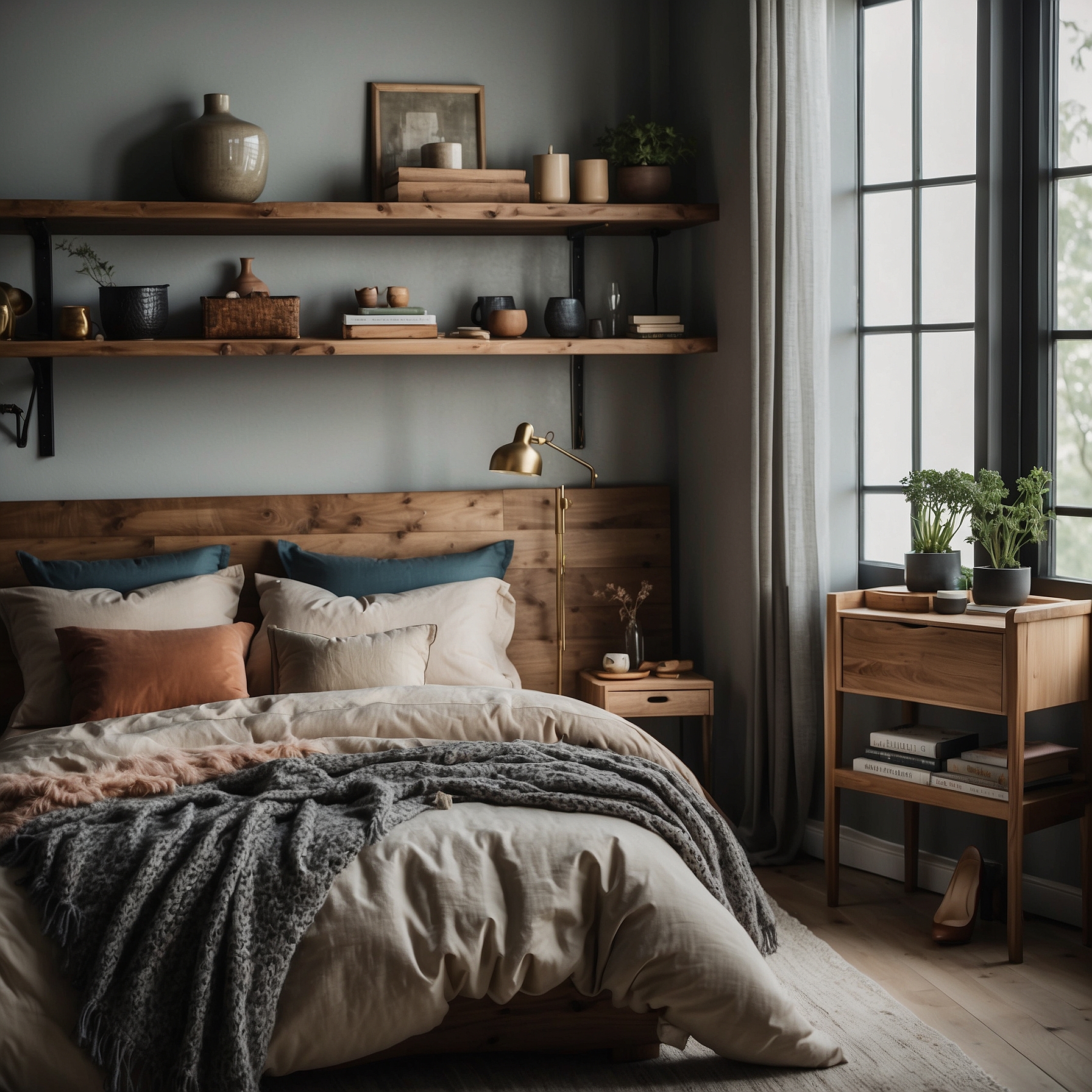 End of Article Serene Bedroom Shelf Style