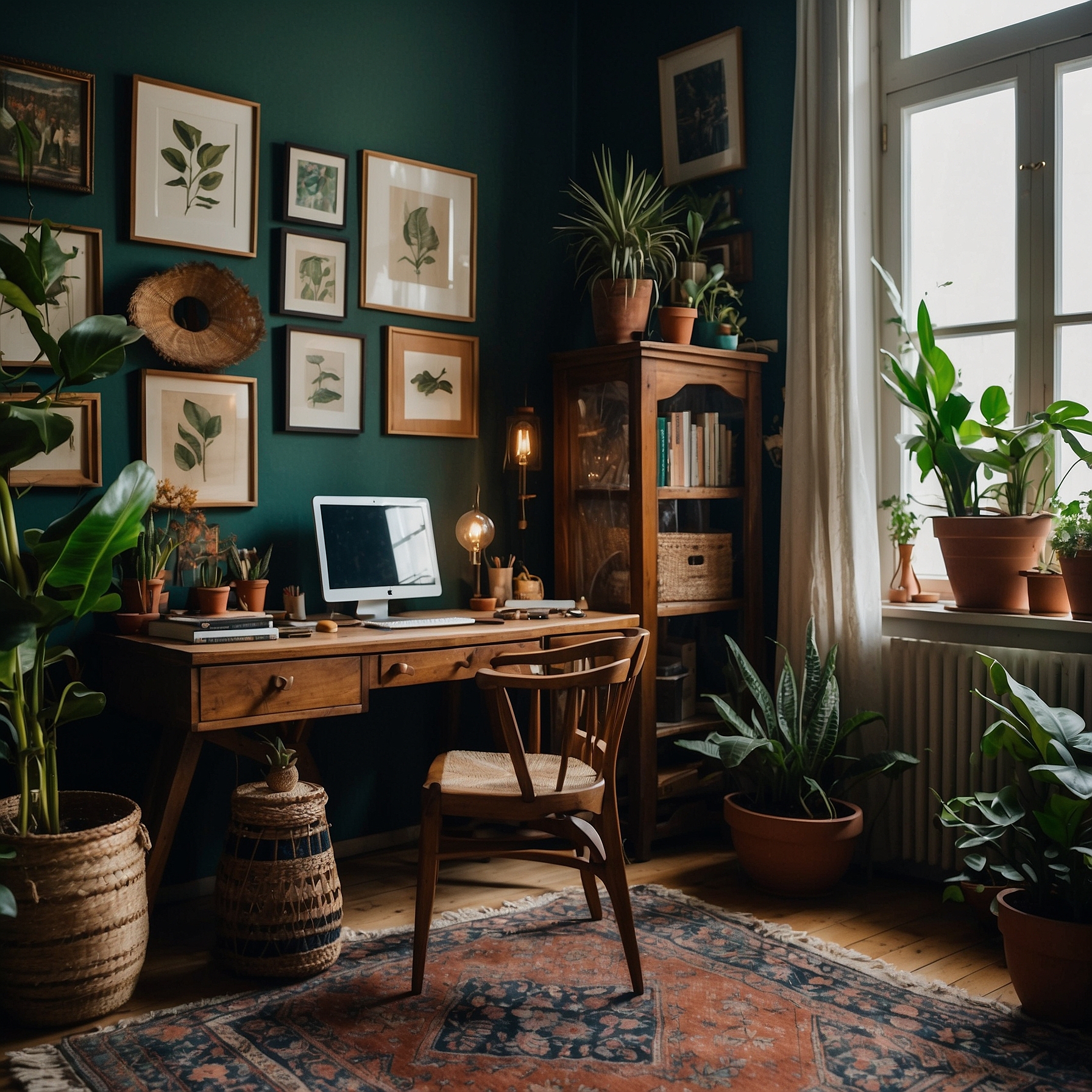 Bohemian Decor Creativity in Home Office