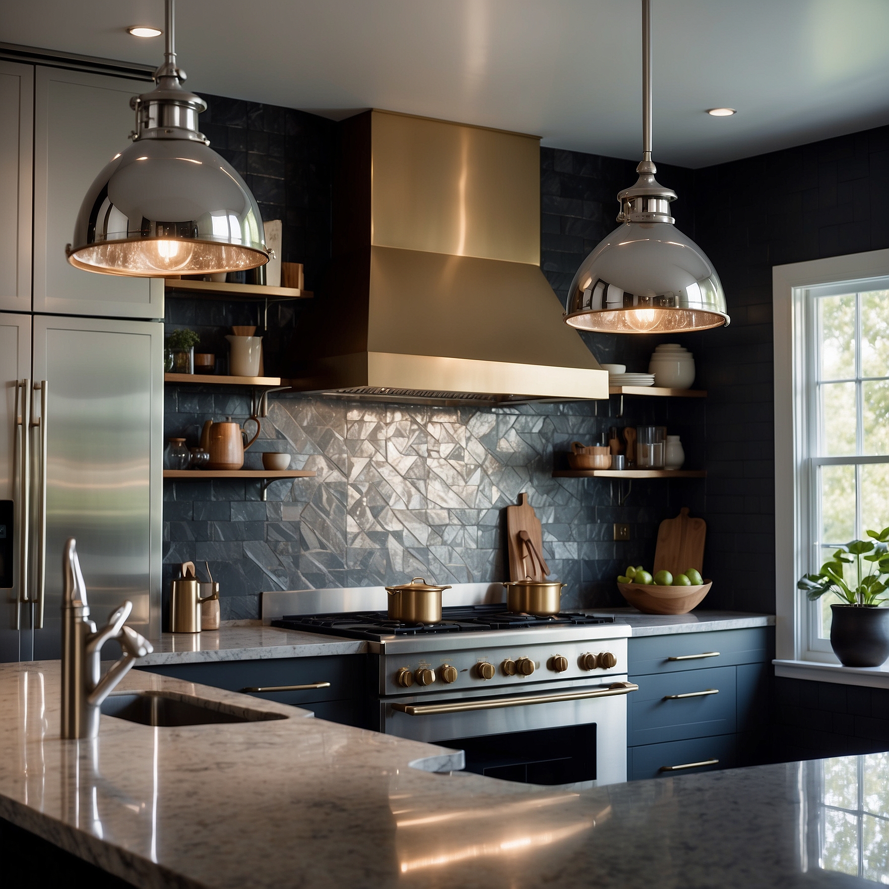 Metallic Kitchen Chic