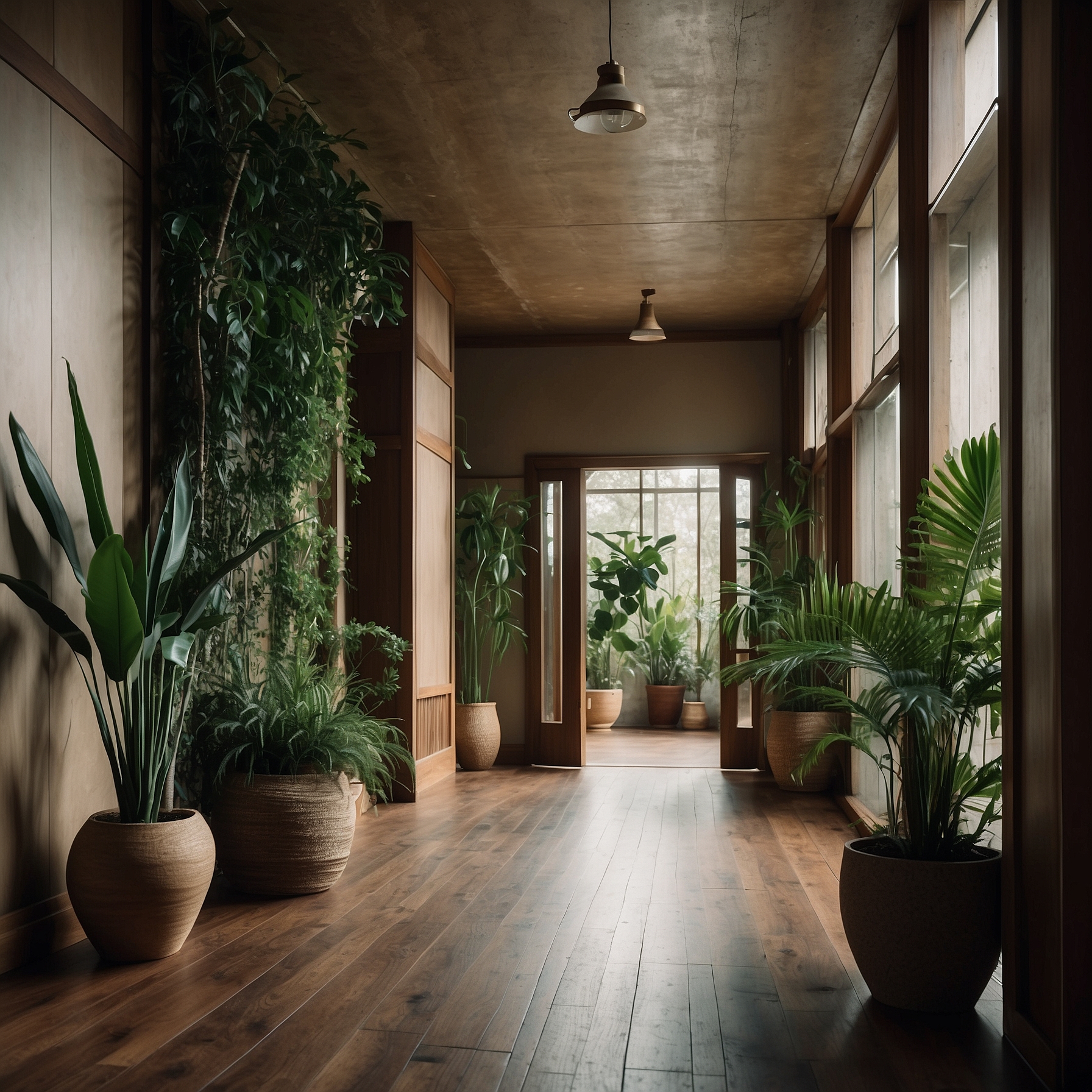 Serene Hallway Nature Transform Guide