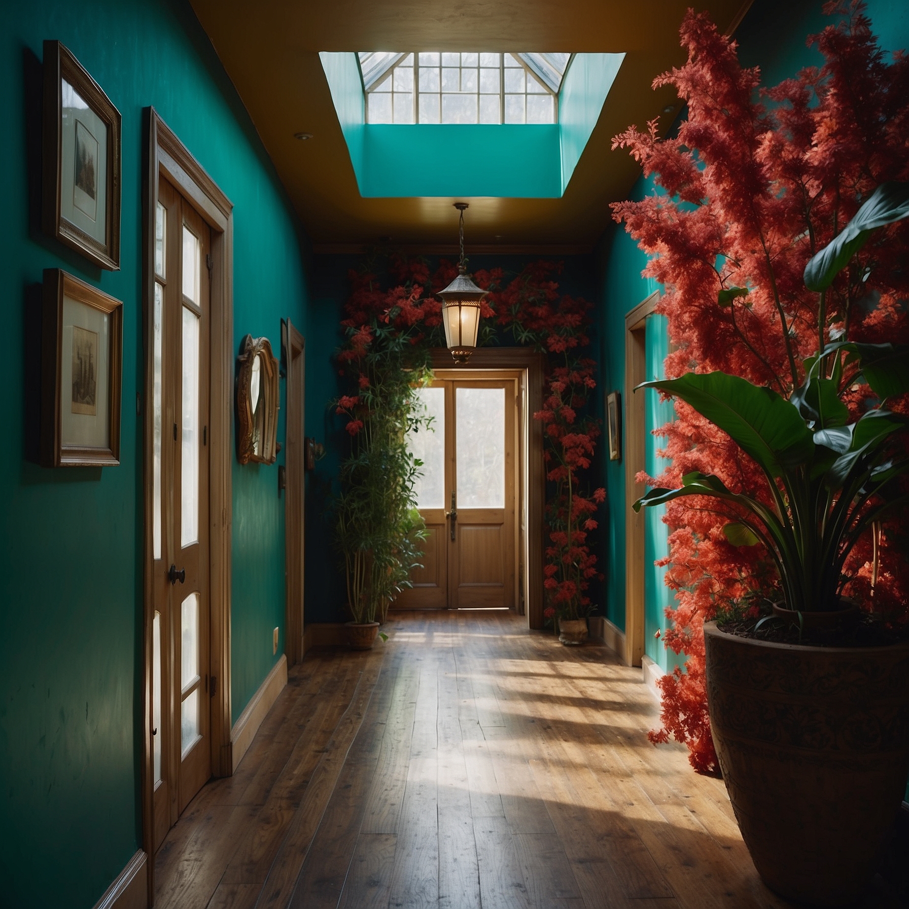 Vibrant Hallways with Bold Colors Decor