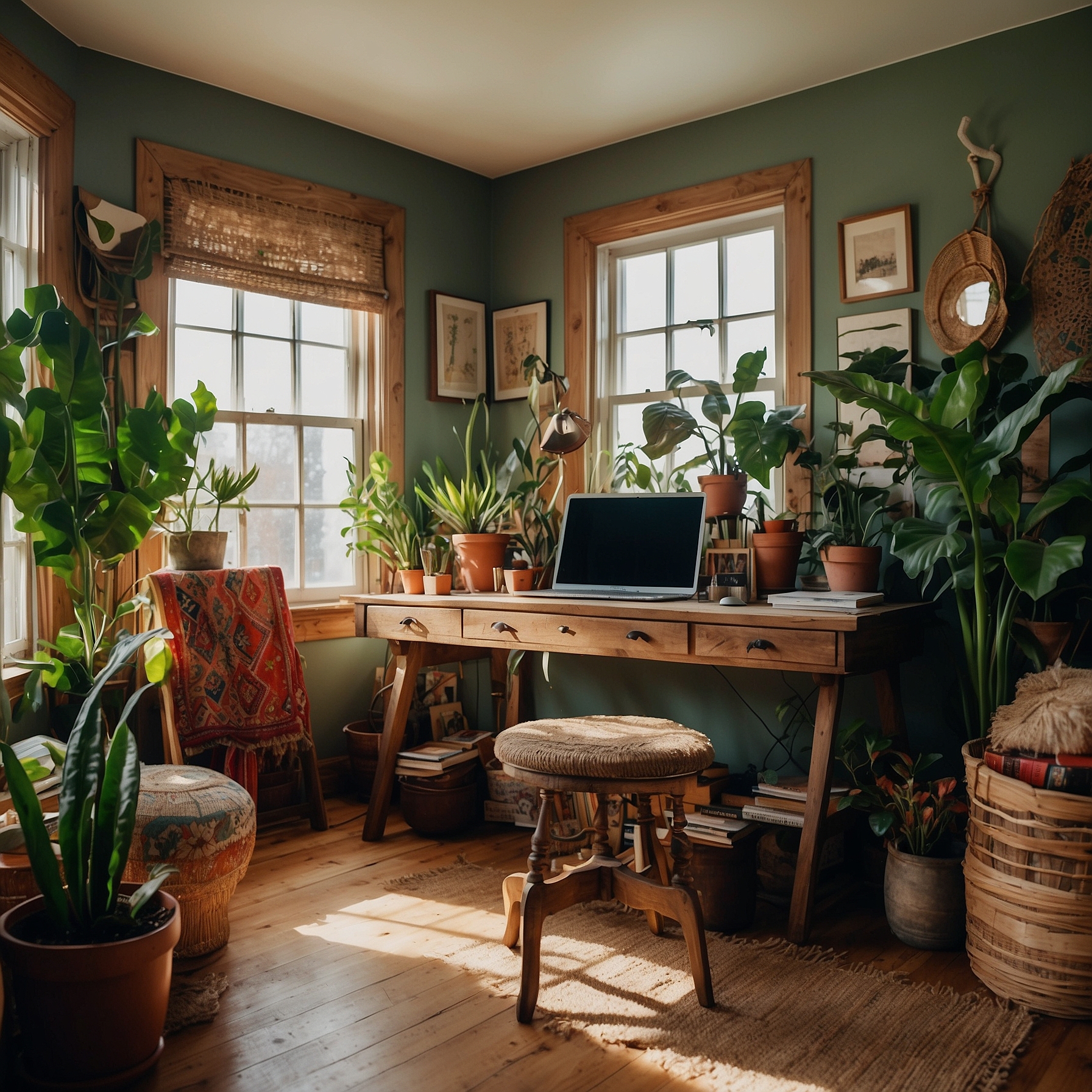 Bohemian Decor Creativity in Home Office