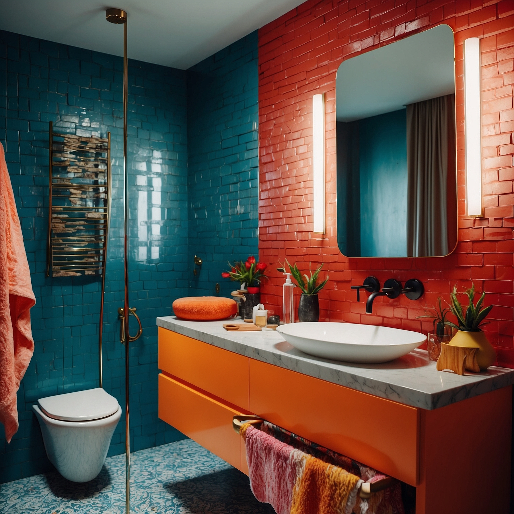 Bold Colors Bathroom Decor Mid-Article