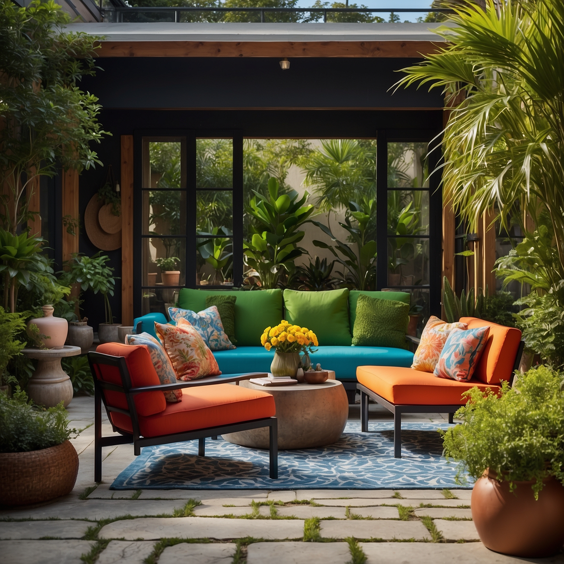 Bold Color Transformation in Outdoor Space