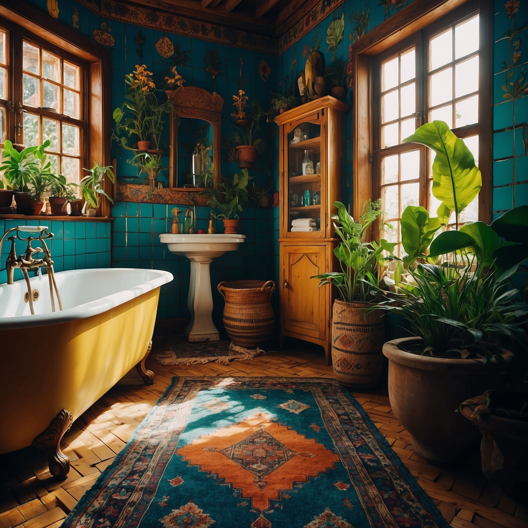 Bohemian Bliss Dream Bathroom Design Near End