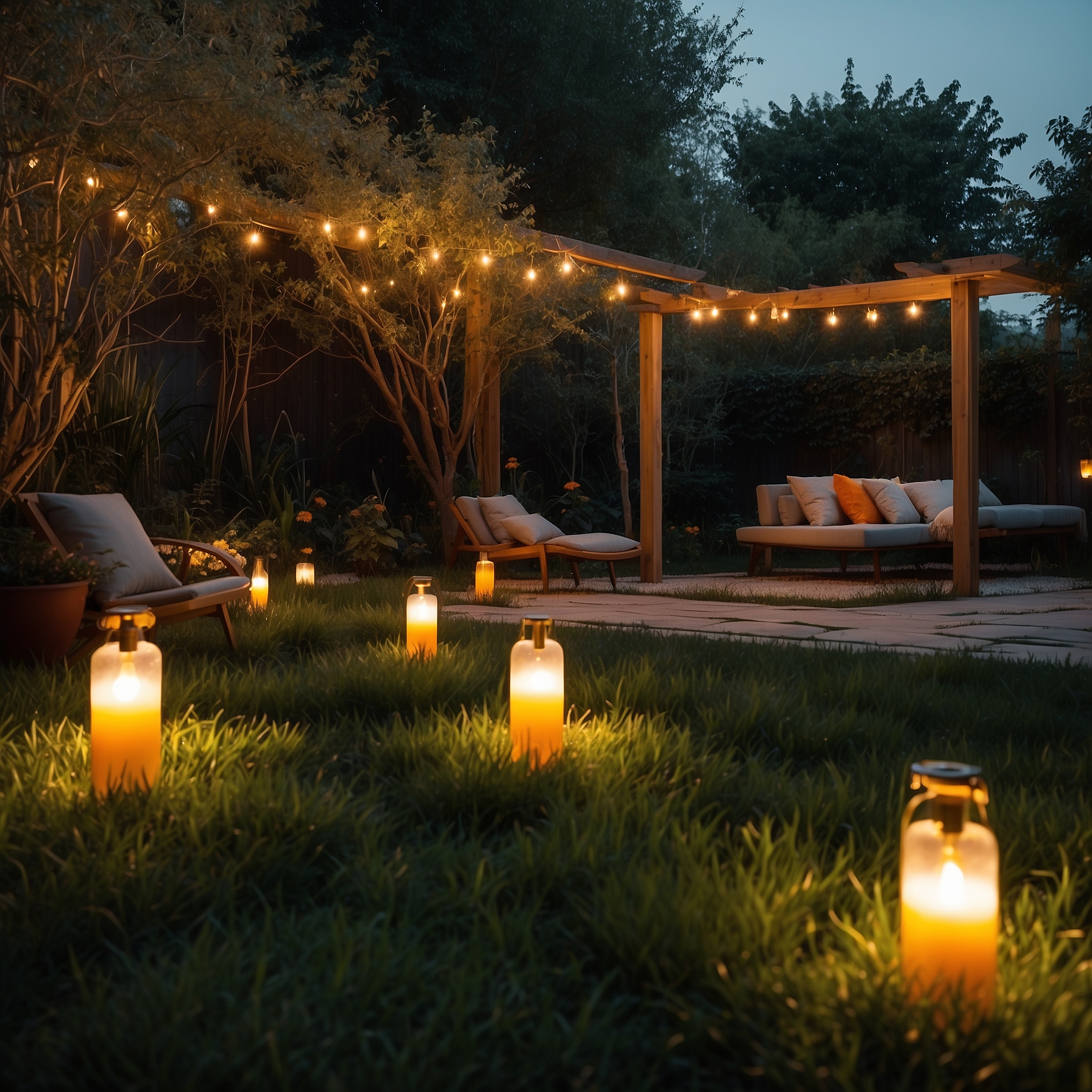 Evening Garden Enjoyment Lighting