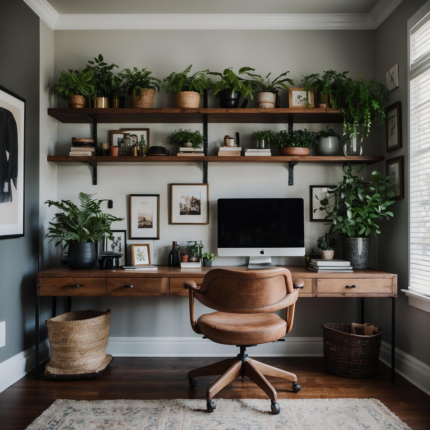 Final Look of DIY Home Office Makeover